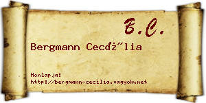 Bergmann Cecília névjegykártya